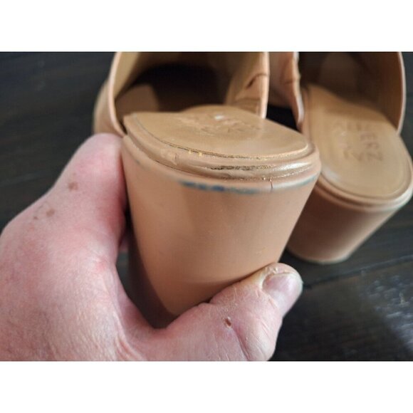 Naturalizer Gen N Connect Tan Leather Block Heeled Mules/Pre-owned, Sz. 9M - Picture 9 of 10